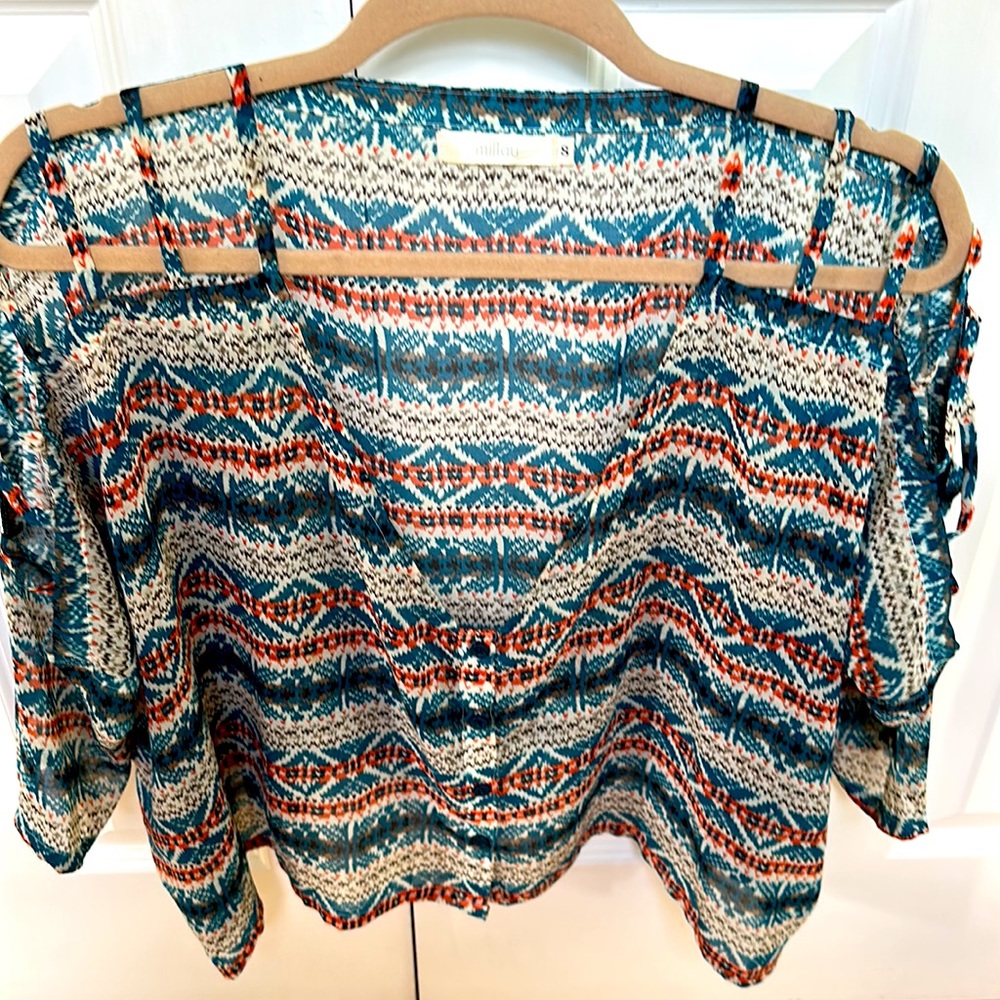 NWOT LF Millau Sheer Printed Top